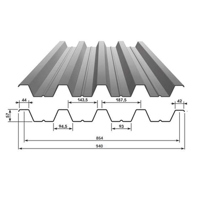 Angled Shape Galvanized Steel Roofing Sheets